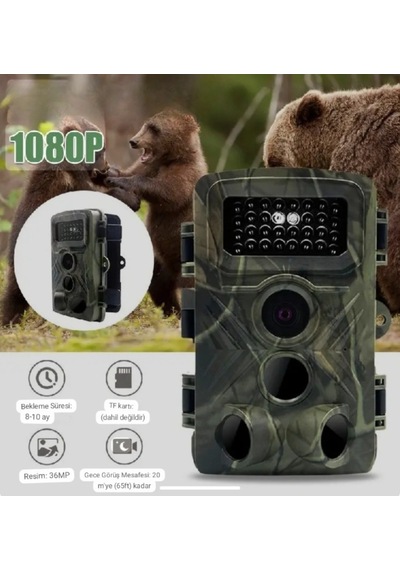 Fotokapan Kamera 128 Gb Sd Kart Destekli 36 Mp Gizli Gece Görüş