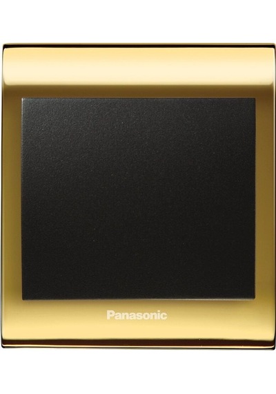Viko Panasonic Thea Blu Tekli Anahtar Çerçeve Gold+dore, Kapak Siyah