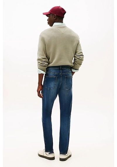 Tommy Hilfiger Erkek Austin Dar Kalıp Daralan Paça Jean Pantolon - Mavi Dee