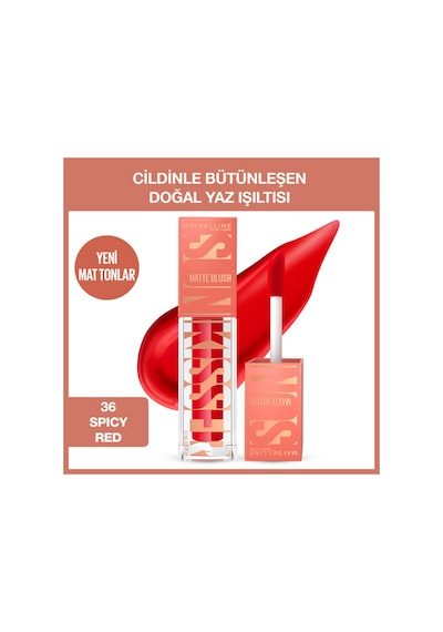 Maybelline New York Sunkisser Likit Allık 36 Spicy Red