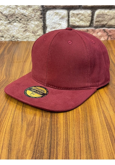 Hamze Hip Hop Snapback Rapper Basic Gabardin Cap Şapka Bordo