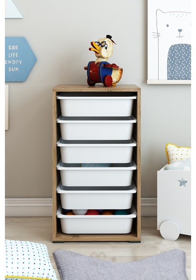 Kids 6 Sepetli Oyuncak Dolabı Organizer Saklama Depolama Box Çam-beyaz Kahverengi Kids 6 Sepetli Oyuncak Dolabı Organizer Saklama Depolama Box Çam-beyaz Kahverengi