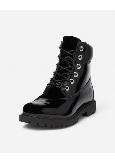 Timberland Timberland Premium 6 Inch Lace Up Waterp Kadın Black Patent Leather Bot Tb0a43f8el61 Siyah
