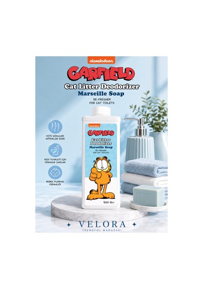 Garfield Marseille Soap Kedi Kumu Koku Giderici Deodorizer 500 G Kötü Kokuları Nötralize Eden Ferahlatıcı Toz - 885809258