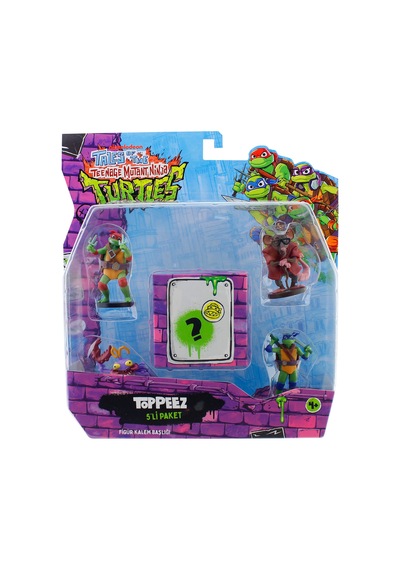 Tmnt Figürlü Kalem Başlığı 5'li Paket Model 3 Nt2040