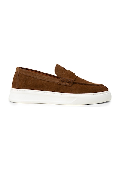 Deery Erkek Hakiki Süet Taba Renk Loafer Ayakkabı - 02043mtbap03