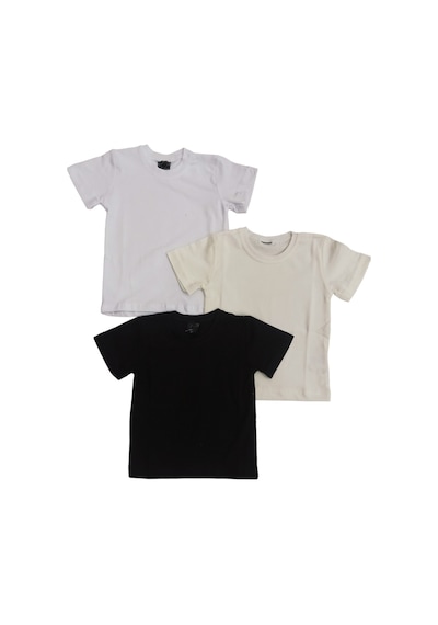 Özdemirli Bebe Basic Düz Bisiklet Yaka Kısa Kollu Likralı Badi Sweat T-shirt 3 Lü Paket Krem-siyah-beyaz Beyaz-krem-siyah Özdemirli Bebe Basic Düz Bisiklet Yaka Kısa Kollu Likralı Badi Sweat T-shirt 3 Lü Paket Krem-siyah-beyaz Beyaz-krem-siyah