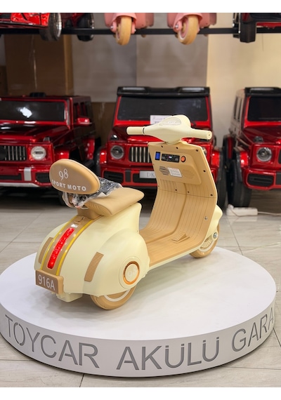 Vespa Akülü Motor 3-9 Yaş Yeşil