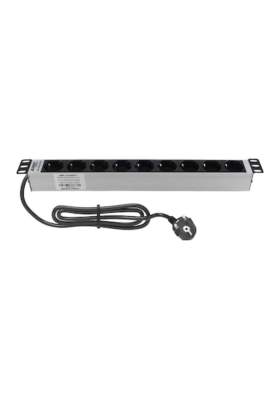 Amp Connect 19" 1u 9 Şebeke Soketli Alüminyum Kabin Prizi Pdu