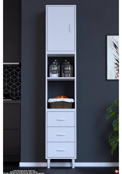Defne 50 Cm 3 Çekmeceli Çok Amaçlı Mutfak Kiler Banyo Organizer Çocuk Odası Dolabı Oyuncak Dolabı Beyaz Defne 50 Cm 3 Çekmeceli Çok Amaçlı Mutfak Kiler Banyo Organizer Çocuk Odası Dolabı Oyuncak Dolabı Beyaz