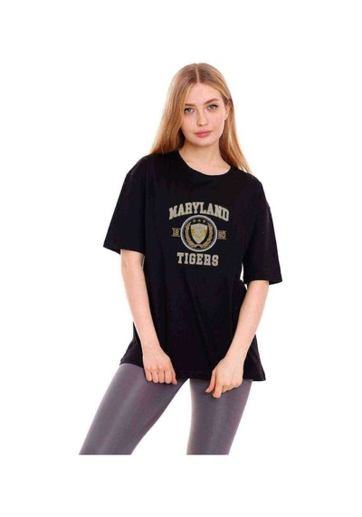 Kadın Oversize Maryland Tigers Baskılı Tshirt (534304885)