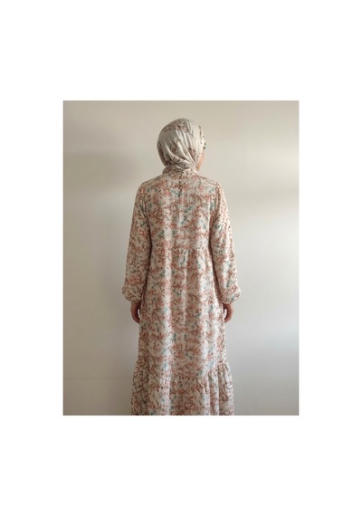 Tenfısı Woman Wear Çiçek Desenli Hakim Yaka Önü Düğmeli Volanlı Uzun Elbise Çok Renkli - 889556865 Çok Renkli Tenfısı Woman Wear Çiçek Desenli Hakim Yaka Önü Düğmeli Volanlı Uzun Elbise Çok Renkli - 889556865 Çok Renkli