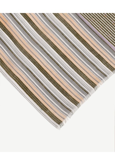 Yargıcı Çizgili Şal 26yksl1040x 003 Kahverengi