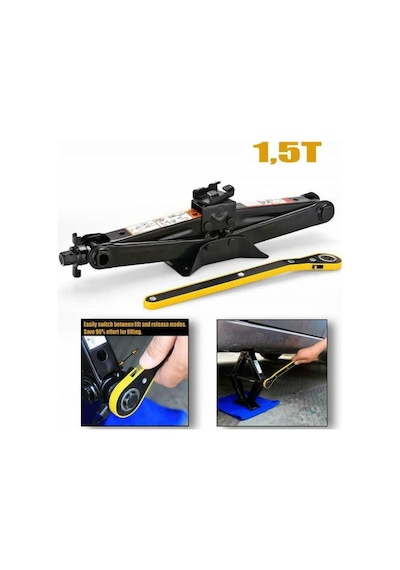 Oto Krikosu 2ton-1.5ton Güçlü Cırcırlı Otomatik Makas Kriko