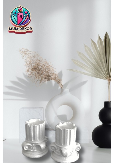 Bernami Mumluk Şamdanpinterest 2 'li Antik Mimari Detaylı Tealıght Mumluk Mumlar Dahil Değildir Diğer