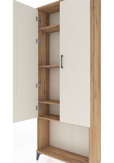 Arges Dolap 4 Raflı 2 Kapaklı 88x30x221 Çam-aytaşı Çam