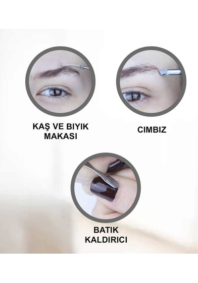 7 Parça Manikür Pedikür Seti El Ayak Bakımı Çantalı Paslanmaz Çelik