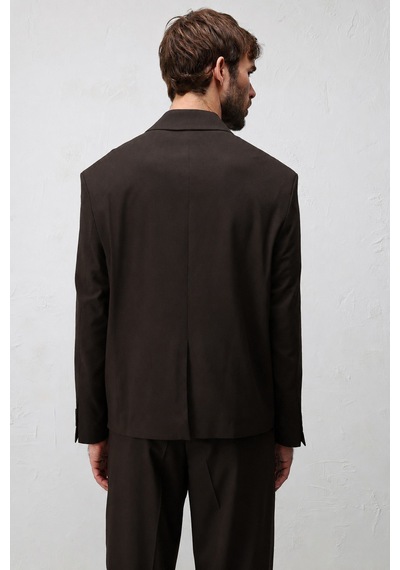 Antioch Relaxed Fit Erkek Blazer Ceket Koyu Kahve