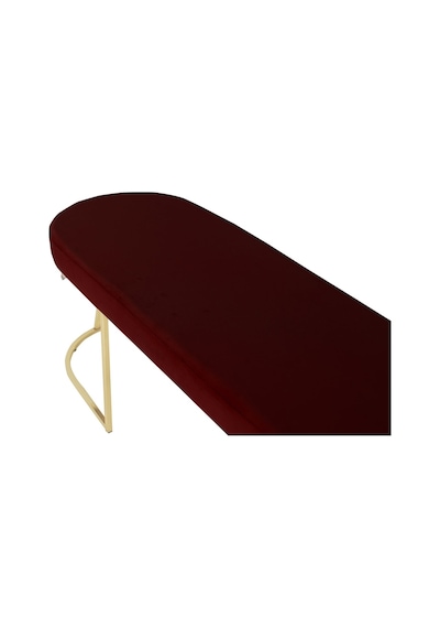 Viego Gold Smooth- Bordo Kapitoneli Model Puf & Bench & Koltuk- Oturak-uzun Makyaj Puff-yatak Odası Ucu &önü