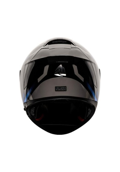 Nukro 853 Power Full Face Kapalı Motosiklet Kaskı Mavi - Siyah