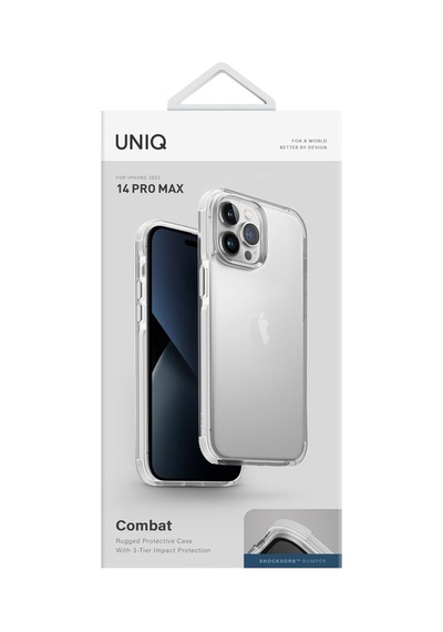Apple Uyumlu iPhone 14 Pro Max Kılıf Combat Serisi Üç Katmanlı Koruma Shocksorb Teknolojisi Koruyucu Kapak White Apple Uyumlu iPhone 14 Pro Max Kılıf Combat Serisi Üç Katmanlı Koruma Shocksorb Teknolojisi Koruyucu Kapak White