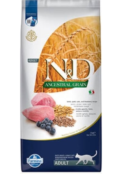 N&d Ancestral Grain Kuzulu Yaban Mersinli Düşük Tahıllı Yetişkin Kedi Maması 10 Kg