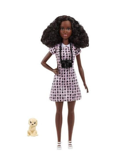 Barbie Meslekler Kariyer Bebekleri Fotoğrafçı Zenci Barbie Köpeği