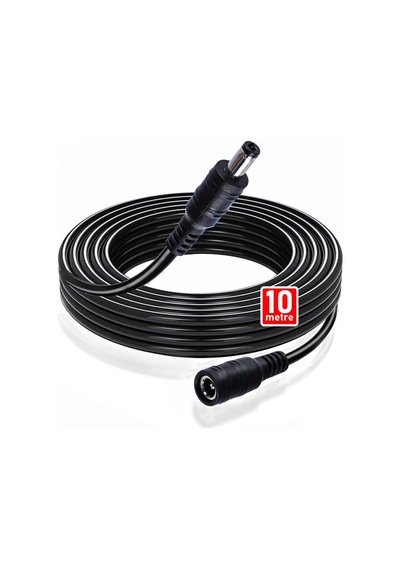 10 Metre Power Adaptör Uzatma Kablosu Wifi & Cctv Kamera Uyumlu 12v Dişi Erkek 22awg Kablo