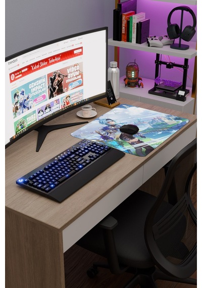 Eula Genshin Impact Anime Gacha V1 - 48x40 Xl Gaming Mouse Pad Fare Altlığı