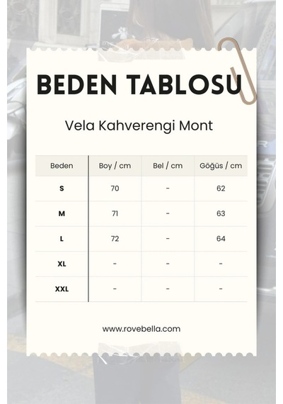 Rovebella Vela Kapüşonlu Kahverengi Mont