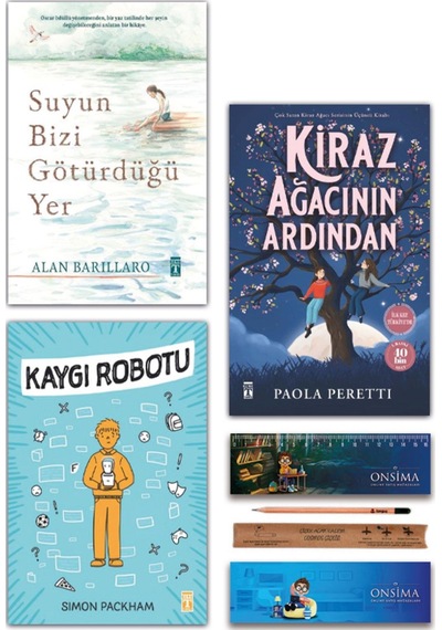 Genç Timaş Kaygı Robotu - Suyun Bizi Götürdüğü Yer - Kiraz Ağacının Ardından Set 3 Kitap