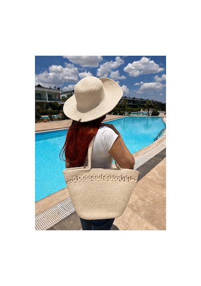 Zeora Home Kadın Jüt Hasır Görünümlü Plaj Çantası Ve Geniş Kenarlı Şapka Seti Yazlık Tatil Omuz Çantası Plaj Kombini Krem Krem Zeora Home Kadın Jüt Hasır Görünümlü Plaj Çantası Ve Geniş Kenarlı Şapka Seti Yazlık Tatil Omuz Çantası Plaj Kombini Krem Krem