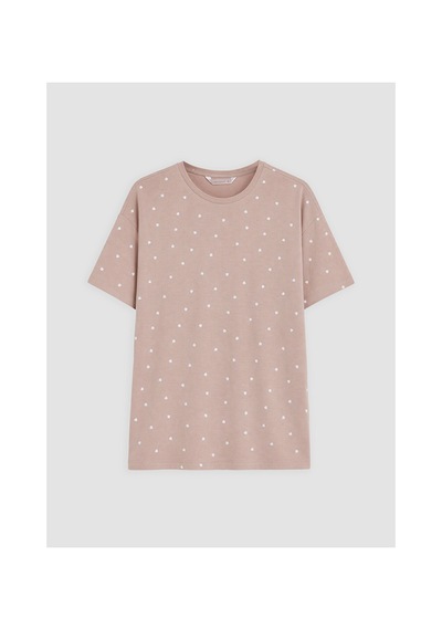 Lcw Dream Bej Puantiyeli Kadın Pijama Takım