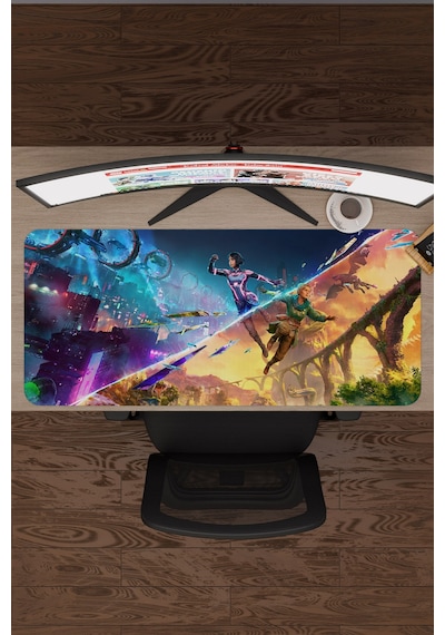 Split Fiction Kaymaz Dikişli Kauçuk Oyuncu Mousepad V1 - 90x40 Xxl Gaming Mouse Pad Fare Altlığı