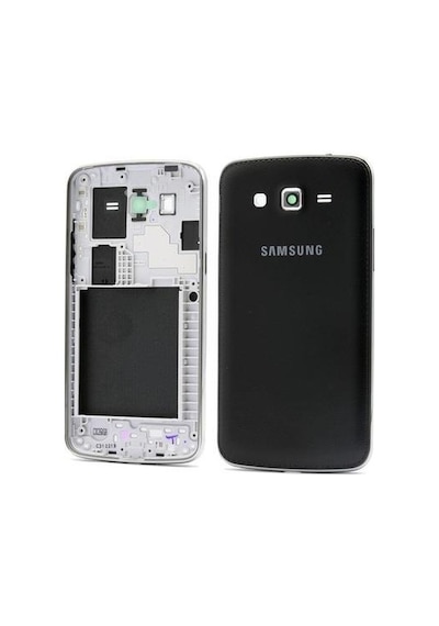 Samsung Uyumlu Galaxy Grand 2 G7102 Kasa Kapak Tuşlu Siyah