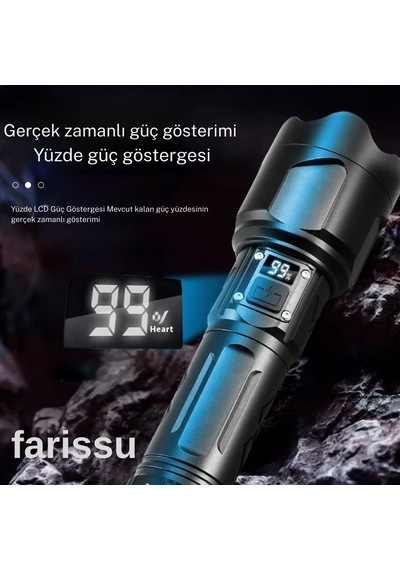 Small Sun Sm-316 50w 1000 Lümen 800m Menzilli Şarjlı Led El Feneri Siyah