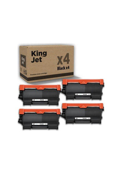 Kingjet Brother Uyumlu Tn-2060 Standart Kapasiteli 4'lü Paket Uyumlu  Toner