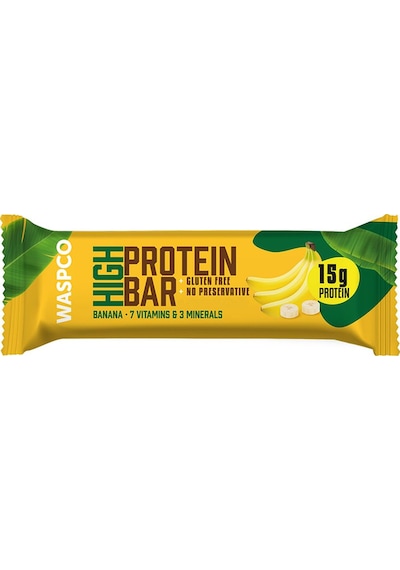 Waspco Co Yüksek Protein Bar - Muzlu 50g X 12 Adet Waspco Co Yüksek Protein Bar - Muzlu 50g X 12 Adet