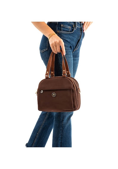 Sanmorris Kadın Suni Deri Ayarlanabilir Çapraz Askılı Smart Casual Omuz Ve El Çantası Kahve-taba 61364632