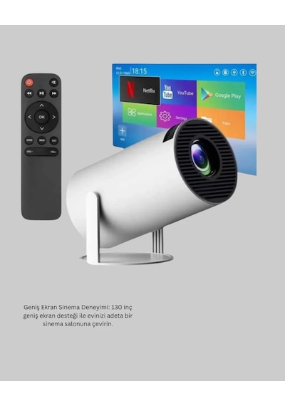 Ev Sineması Projeksiyon Cihazı - 160 Ansı Lümen 4k Uyumlu Ve Kablosuz Görüntü Aktarımı
