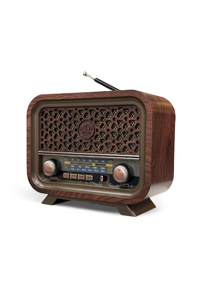 Rt-736a Nostaljik Ahşap Görünüm Radyo,eskitme Trend Nostalji Radyo