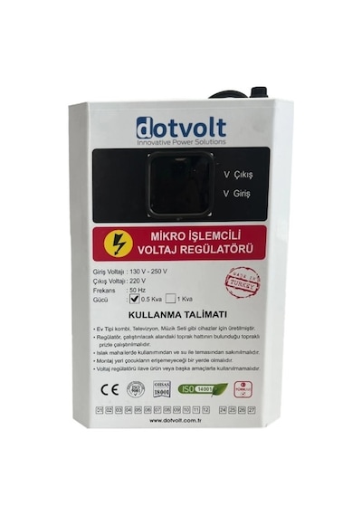 Dotvolt 500 Va Voltaj Kombi Regülatörü 130-250v