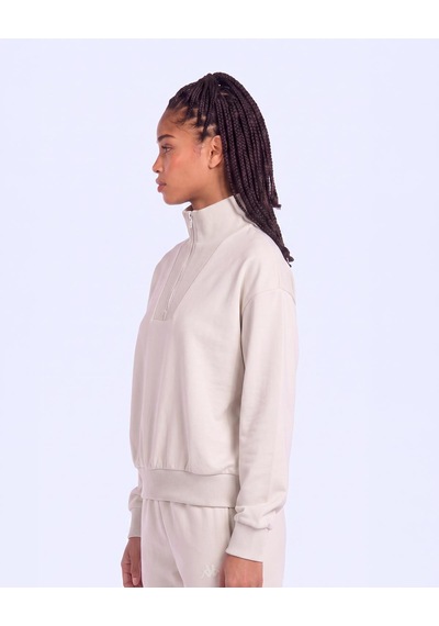 Kappa İleria Tur Kadın Bej Oversize Sweatshirt