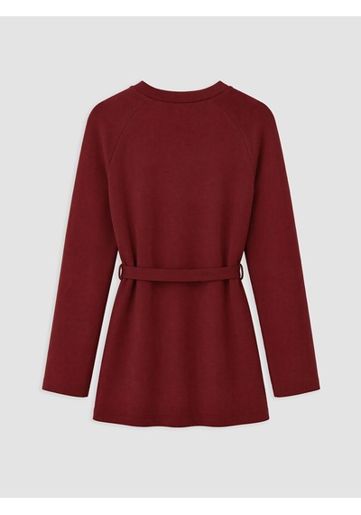 Lcw Modest Bordo Soft Touch Kadın Sweatshirt Tunik
