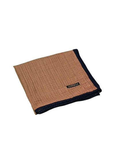 Mim Eşarp Mısırlı Eşarpları Biyeli Müslin Düz Renk Eşarp 100x100cm Kiremit - Siyah