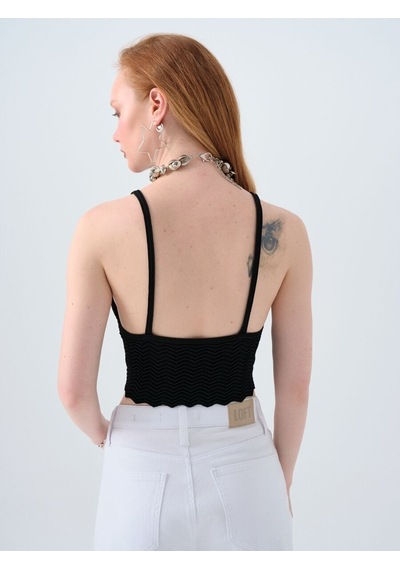 LOFT Slim Fit Kadın Bluz K.kol Lf2040228 Q1.v1 Siyah