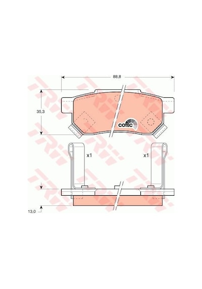 Honda City Arka Disk Fren Balatası 2006-2008 Trw