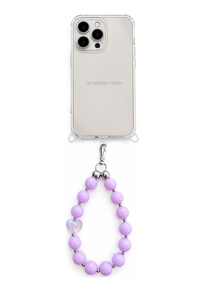 Iconic Lila Kalpli Telefon Askısı, Boncuklu Telefon Charmı Ve Çanta Aksesuarı