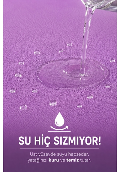 Formeya Lila Mikro Fitted Sıvı Geçirmez Yatak Koruyucu Alez Lila
