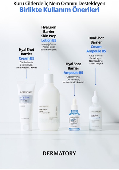 Nem Veren Makyaj Öncesi Parlak Bitişli Bakım Losyonu Dermatory Hyaluron Barrier Skin Prep Lotion B5